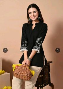 Black Embroidered Kurti