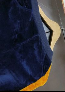Navy Blue Velvet Winter Pajami For 3- 4 Year Girl