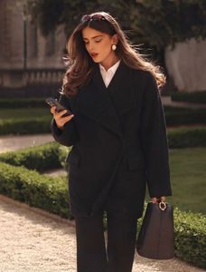 Women’s Black Kimono Design Coat