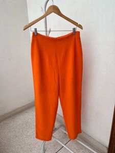 Bright Orange Wide Leg Pants