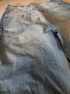 Light Wash Wide Leg Baggy Jeans