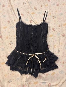black Lolita lace top