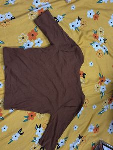 Brown crop top