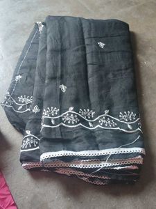 Embroidered Black Kurta