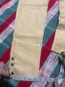 Beige Silk Pants