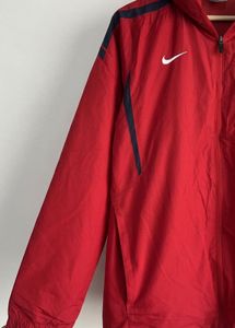 Nike Red Hooded Track Jacket