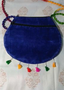 Boho Embroidered Jai Siya Ram Sling Bag