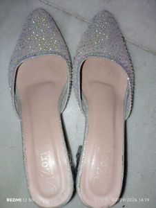 Sparkling Embellished Pointed Toe Mules