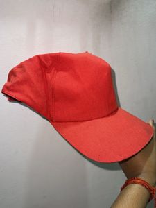 Bright Red Baseball Cap