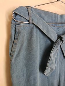 Light Wash Denim Bell Bottom Pants