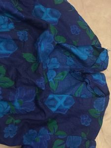 y2k Vintage Blue Floral kurti