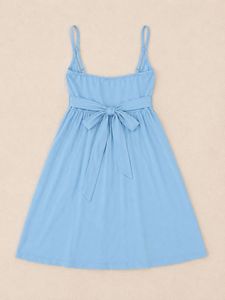 🩵Sky Blue Tie-Back Sundress