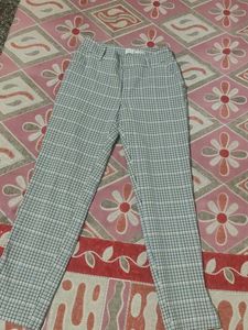 office Checkered Pants for Women
