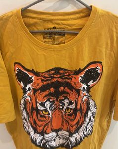 Tiger Graphic Tee - Mustard Yellow