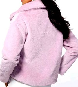 Fuzzy Lavender Cropped Jacket