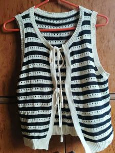 Striped Knit Vest