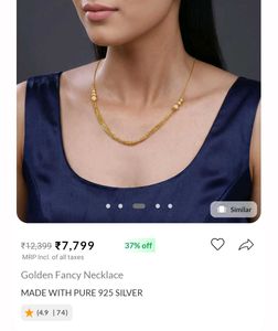 golden fancy necklace
