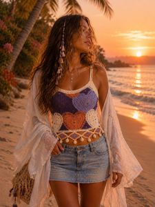 Heart Crochet Tassel Cami | crop to