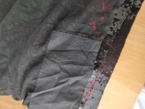 Black And Red Floral Saree (Women's)