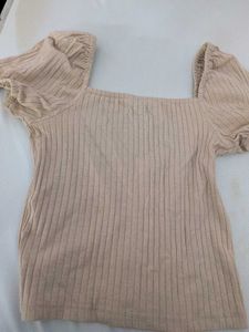 beige top with square neck