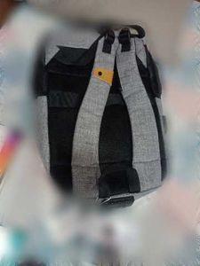 Stylish Grey Backpack with Tags