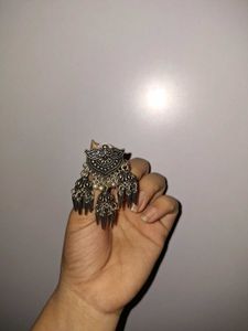 Oxidized Silver Dangle Earrings