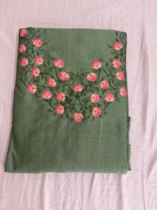 Embroidered Kurta with dupatta & pyjami fabric