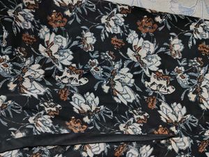 Floral Y2K Vintage Skirt with Slit