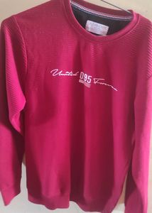 Men's Red Graphic Print Sweatshirt