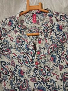 Paisley Print Button-Up Shirt