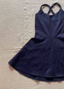 Navy Blue Fit and Flare Dress