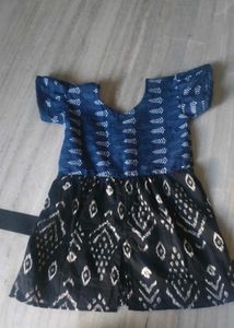 Green Elephant Print Kids Dress