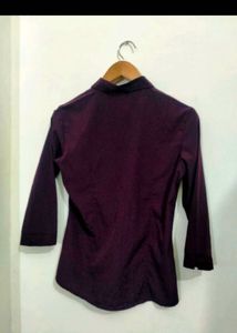 Classic Plum Button-Up Shirt