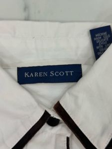 White Embroidered Button-Up Shirt