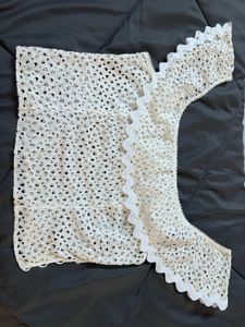 Chic White Eyelet Off-Shoulder Top