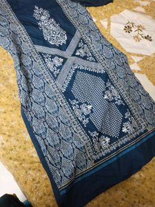 Elegant Blue Printed Kurta