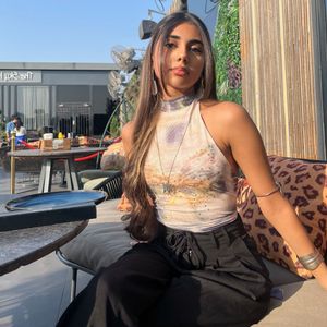 Y2k butterfly sequin top