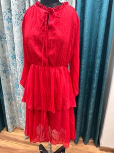 Red Frill Dress