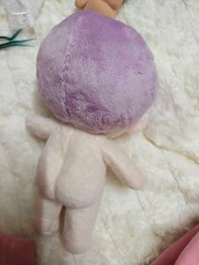 Cute Plush Doll with Purple Hair