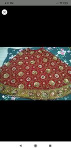 🔴red color wedding lehnga