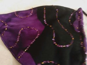 y2k Purple &amp; Black Bikini Top