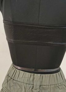 Sparkly Black Corset Top with Gold Chains