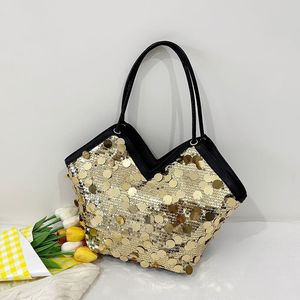 Sparkling Purple Sequin Shoulder Bag