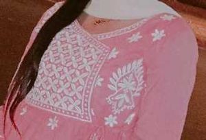 Pink Embroidery Frock