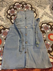 Cute Denim Pinafore Dress