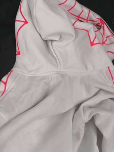 Spider Web Graphic Zip-Up Hoodie | S size
