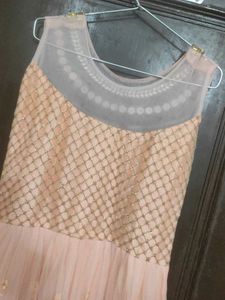 Elegant Peach Embellished Gown