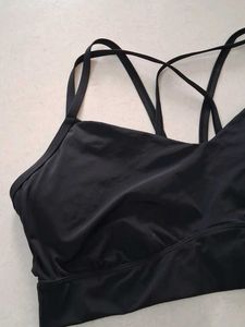 XXL Black Strappy Sports Bra