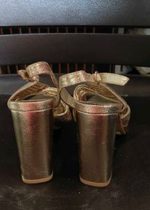 Metallic Gold Chunky Heels