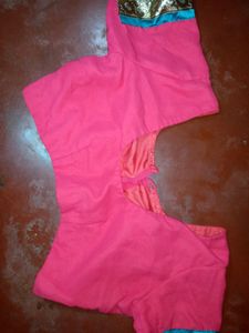 Pink Embroidered Saree